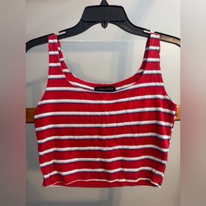 Kendall & Kylie Red and White Striped Camisole